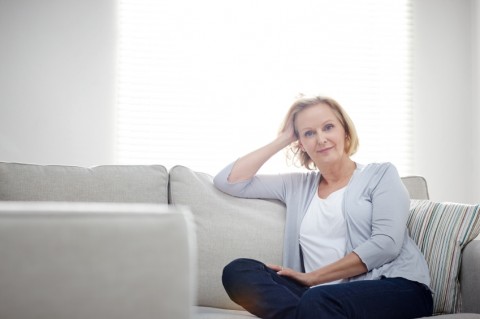 Mature Woman On Couch