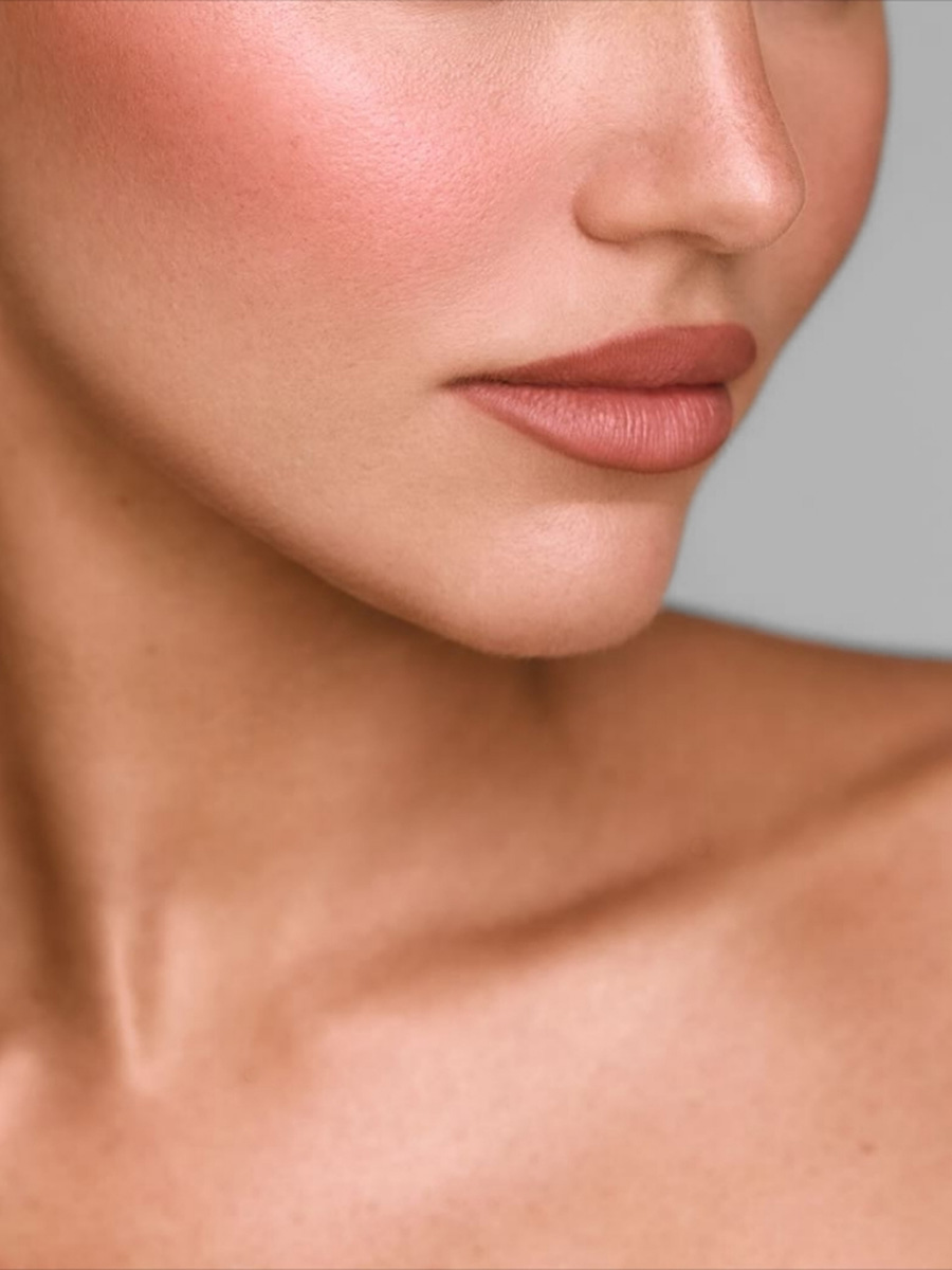 up close of a womans lower face